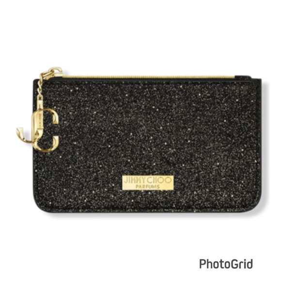 Jimmy Choo Handbags - Jimmy choo black sparkle parfum wristlet NWT